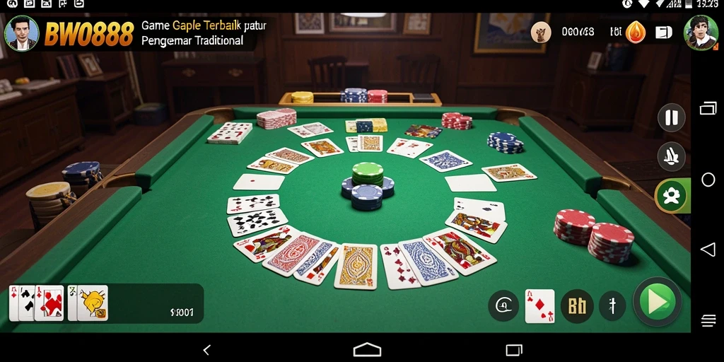 Screenshot menampilkan gameplay seru dalam permainan Gaple.