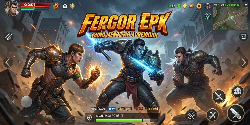 Gameplay mendebarkan dalam pertarungan karakter CACOR78.