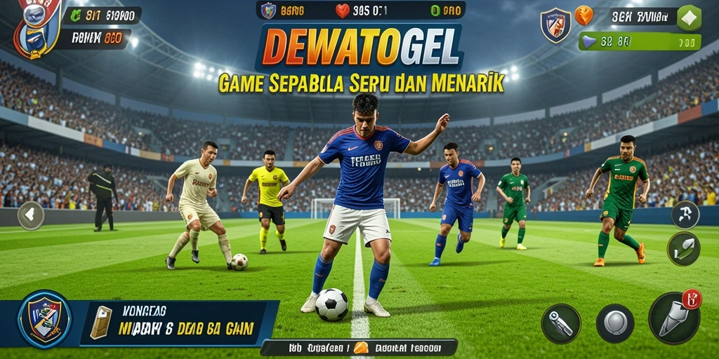 Screenshot DEWATOGEL menunjukkan aksi sepak bola yang mendebarkan.