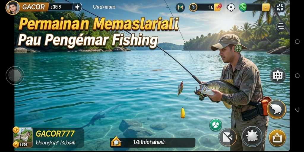 Screenshot gameplay GACOR777 dengan aksi memancing yang seru.