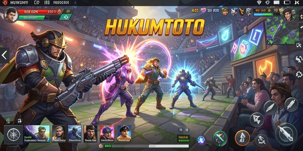 Cuplikan gameplay penuh aksi dari HUKUMTOTO.
