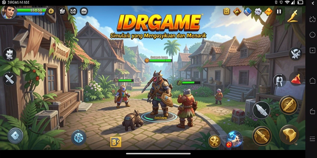 Tampilan screenshot utama dari gameplay <strong>IDRGAME</strong> yang menggambarkan simulasi mendalam.