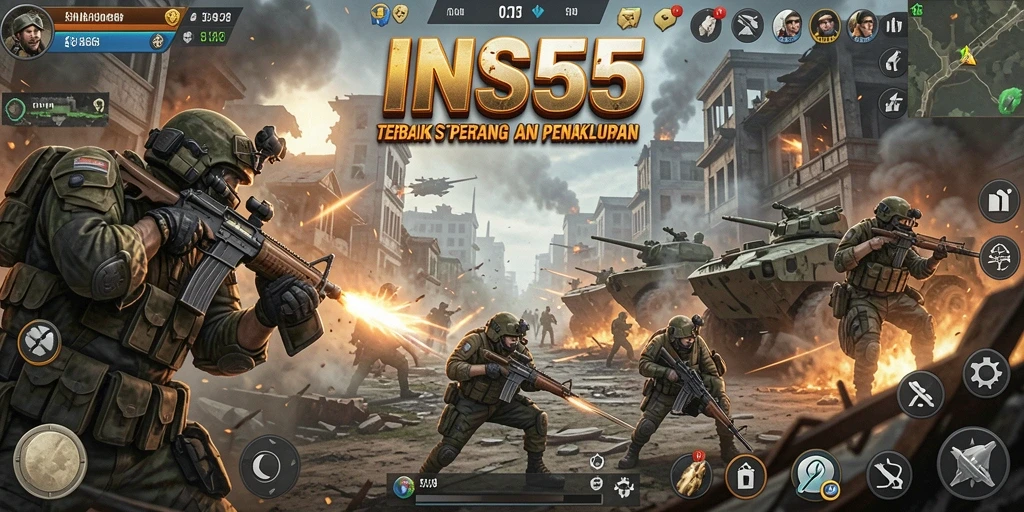 Tampilan gameplay INS55 yang menarik dan penuh strategi.