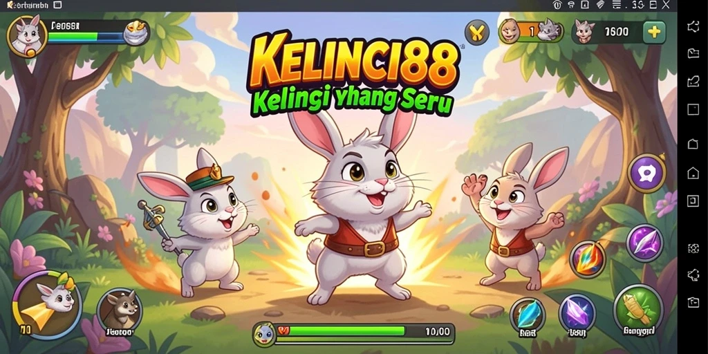 Gameplay KELINCI88 yang menegangkan di arena pertarungan.