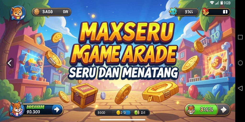 Tampilan gameplay MAXSERU yang seru dan penuh aksi.