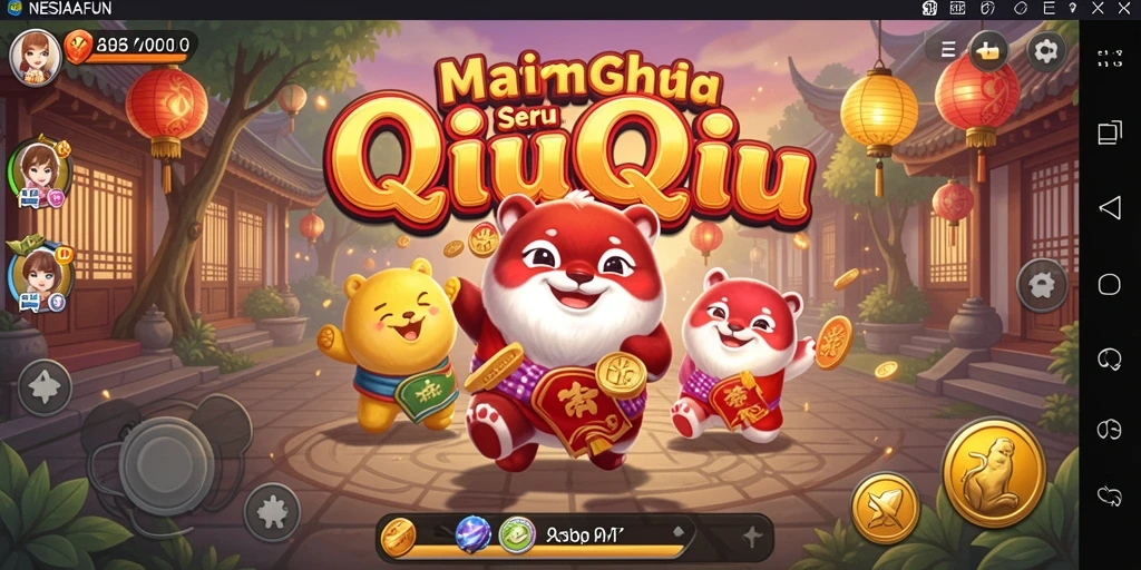 Tampilan gameplay seru dalam NESIAFUN saat bermain QiuQiu.