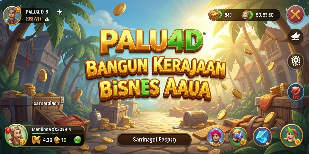 Screenshot gameplay yang menunjukkan manajemen bisnis dalam PALU4D.