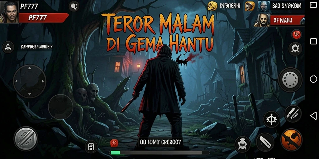 Screenshot gameplay PF777 dengan suasana gelap dan mencekam.
