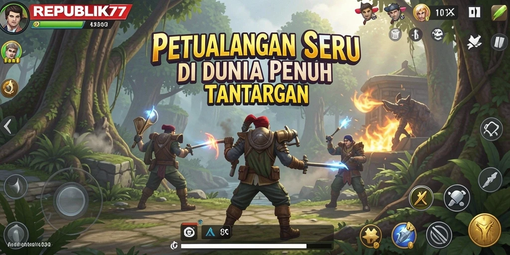 Screenshot gameplay REPUBLIK77 yang menunjukkan momen seru dalam petualangan.