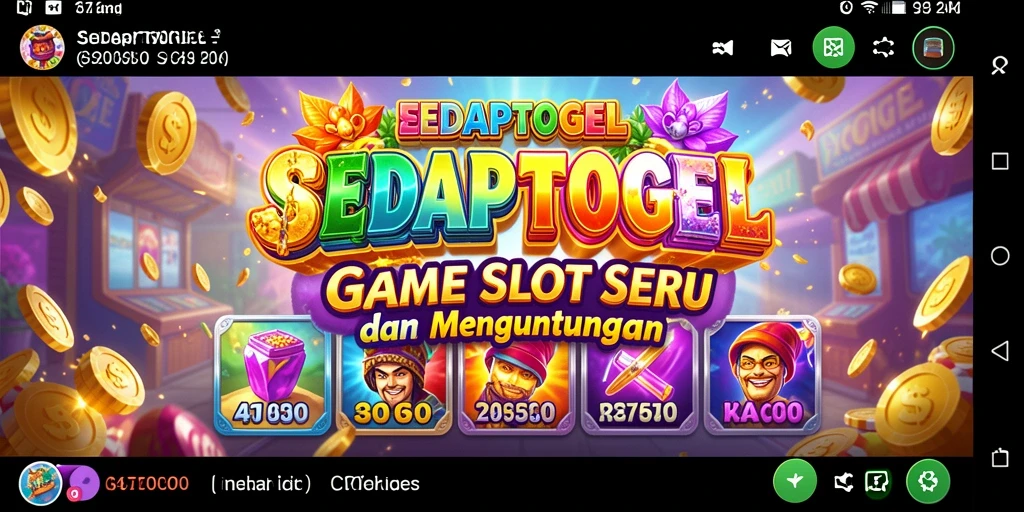 Screenshot gameplay SEDAPTOGEL yang menampilkan suasana Slot yang mendebarkan.
