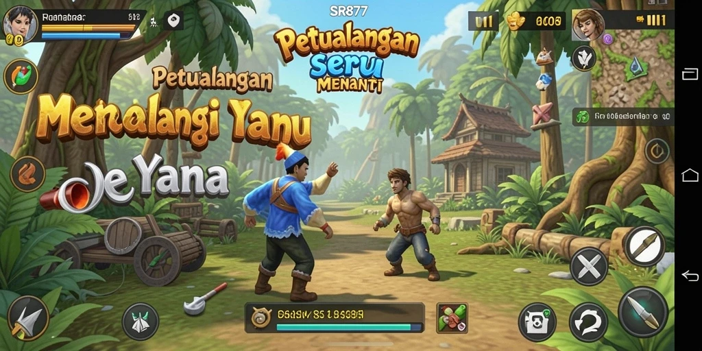 Screenshot menunjukkan gameplay menegangkan dalam dunia petualangan.