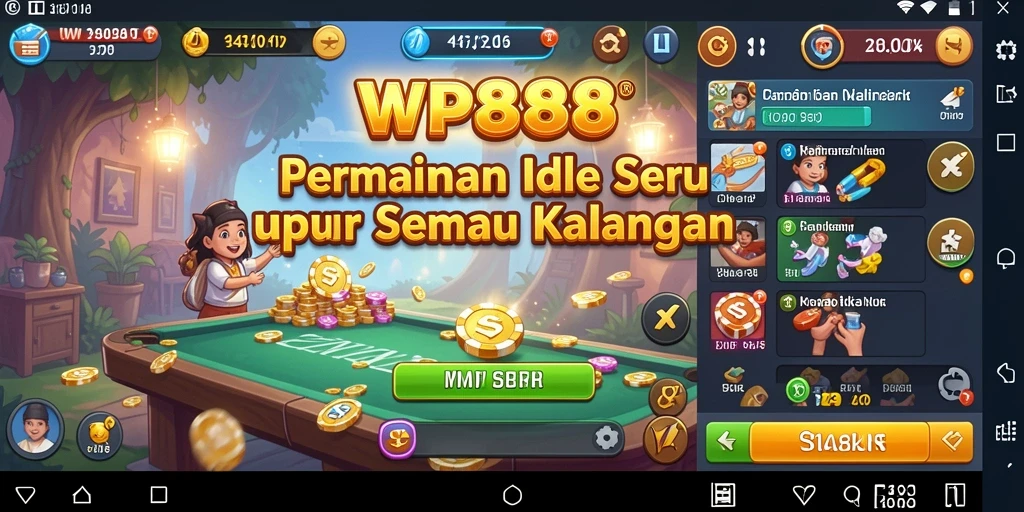 Tangkapan layar WP888 menunjukkan gameplay seru dalam mode Idle yang menyenangkan.